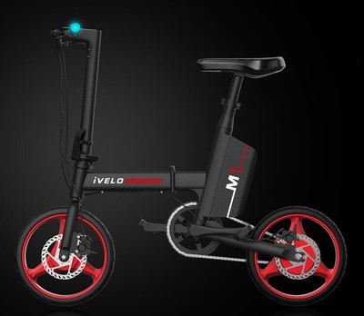 爱维乐m1电动折叠车ivelo锂电车电动自行车助力自行车微电动车折叠电单车